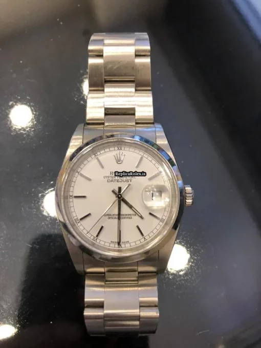 Perfect Replicas Rolex Datejust 16200 Caliber 3135 Automatic Movement 36mm Steel Case Mens/unisex Watch - Image 7