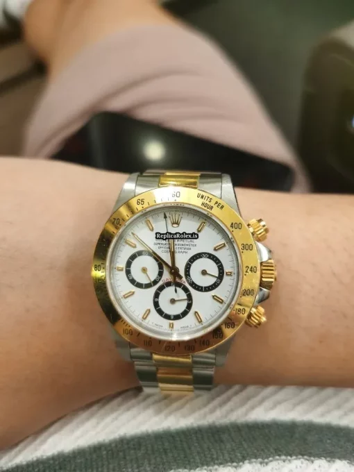 Attractive Fakes Rolex Daytona 16523 Caliber 4030 Automatic Movement 40mm Gold/steel Case Mens/unisex Watch - Image 6