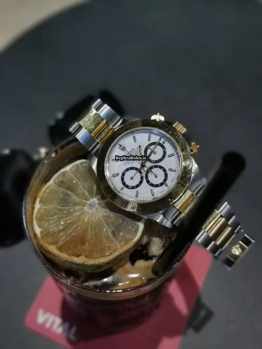Attractive Fakes Rolex Daytona 16523 Caliber 4030 Automatic Movement 40mm Gold/steel Case Mens/unisex Watch - Image 8