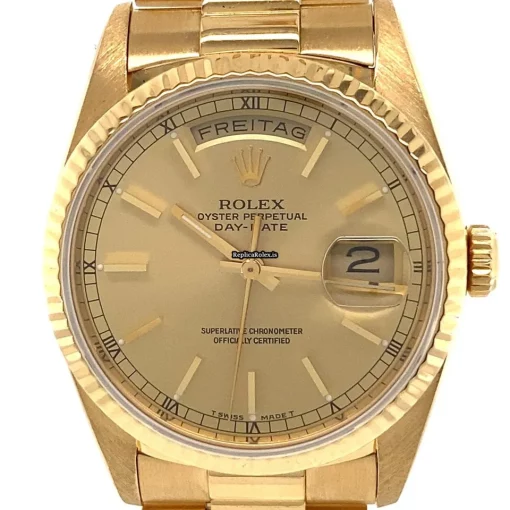 Lovely Replica Rolex Day-date 36 18238 Caliber 3155 Automatic Movement 36mm Yellow Gold Case Mens/unisex Watch