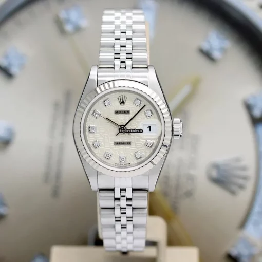 Special Replica Rolex Lady-datejust 69174 Caliber 2135 Automatic Movement 26x42mm Steel Case Womens Watch - Image 3