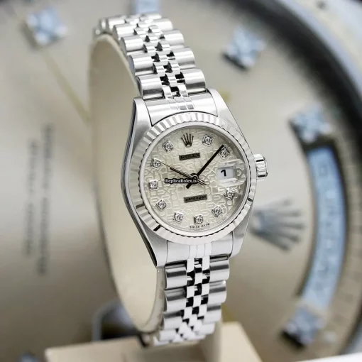 Special Replica Rolex Lady-datejust 69174 Caliber 2135 Automatic Movement 26x42mm Steel Case Womens Watch - Image 8