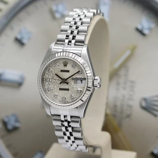 Special Replica Rolex Lady-datejust 69174 Caliber 2135 Automatic Movement 26x42mm Steel Case Womens Watch - Image 9