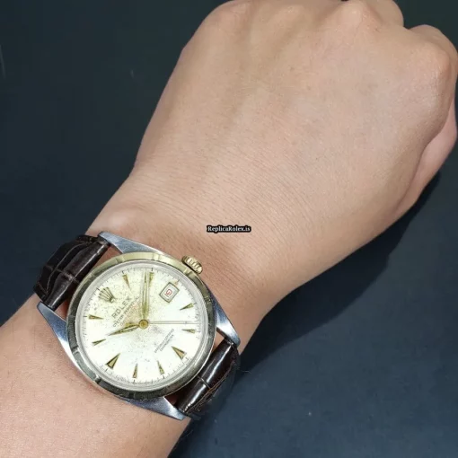 Amazing Replica Rolex Bubble Back 6105 A296 Automatic Movement 36mm Gold/steel Case Mens/unisex Watch - Image 11