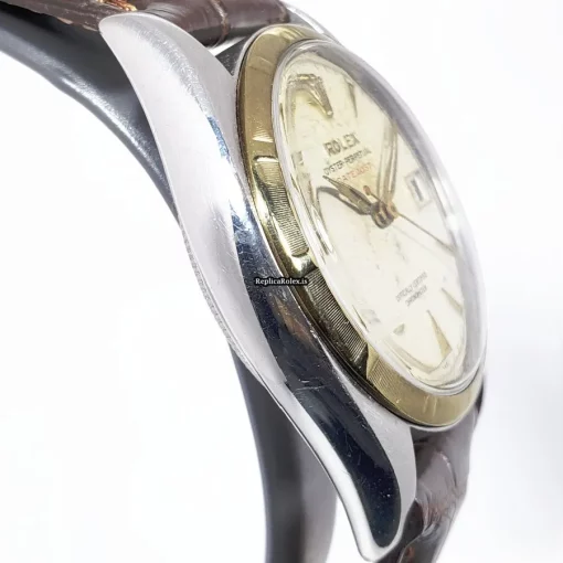 Amazing Replica Rolex Bubble Back 6105 A296 Automatic Movement 36mm Gold/steel Case Mens/unisex Watch - Image 4