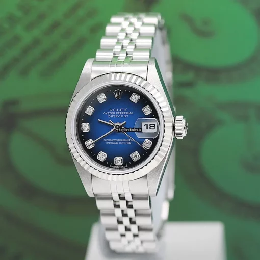 Fine Knockoff Rolex Lady-datejust 79174 Caliber 2235 Automatic Movement 26x42mm Steel Case Womens Watch - Image 9