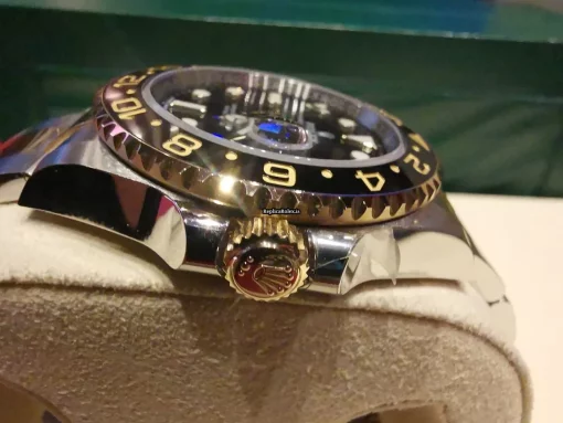 Swiss Replica Rolex Gmt-master II 116713ln Caliber 3186 Automatic Movement 40mm Gold/steel Case Mens/unisex Watch - Image 8