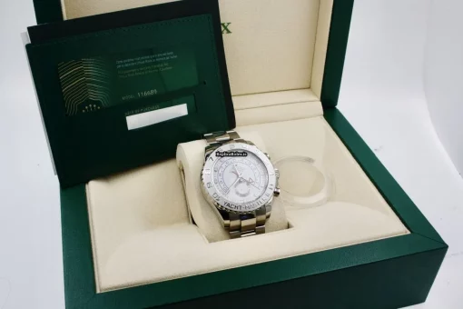 Lovely Replica Rolex Yacht-master II 116689 Caliber 4161 Automatic Movement 44mm White Gold Case Mens/unisex Watch - Image 12