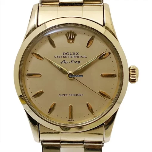 Fantastic Replica Rolex Air King 5506 Caliber 1530 Automatic Movement 34mm Gold/steel Case Mens/unisex Watch - Image 2