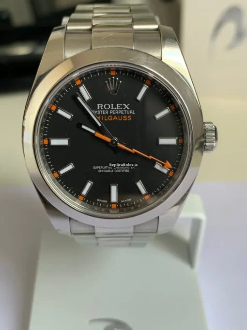 Attractive Replicas Rolex Milgauss 116400 Caliber 3131 Automatic Movement 40mm Steel Case Mens/unisex Watch - Image 4