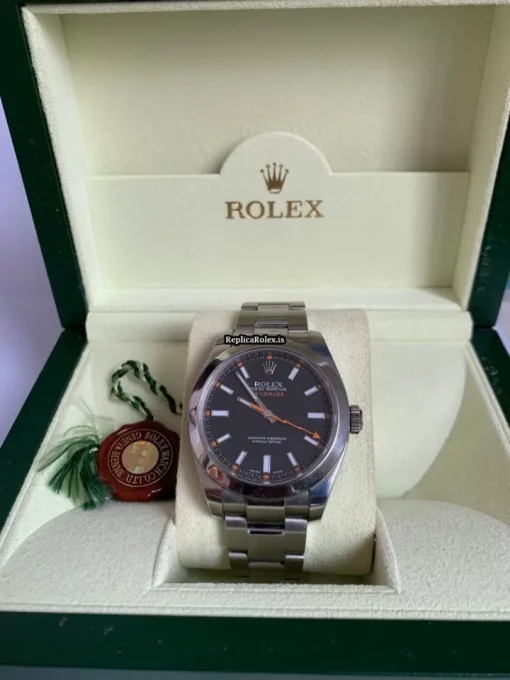 Attractive Replicas Rolex Milgauss 116400 Caliber 3131 Automatic Movement 40mm Steel Case Mens/unisex Watch - Image 7