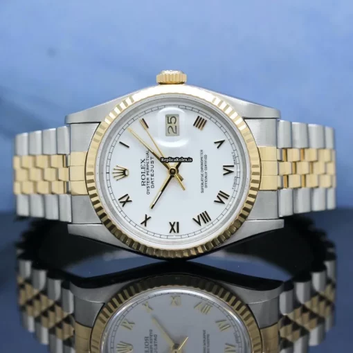 Top Replica Rolex Datejust 16233 Caliber 3135 Automatic Movement 36x42mm Gold/steel Case Mens/unisex Watch - Image 2