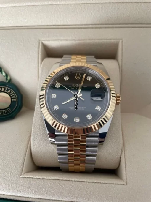 Defect Replica Rolex Datejust 126333-0006 Caliber 3235 Automatic Movement 41mm Gold/steel Case Mens/unisex Watch - Image 4