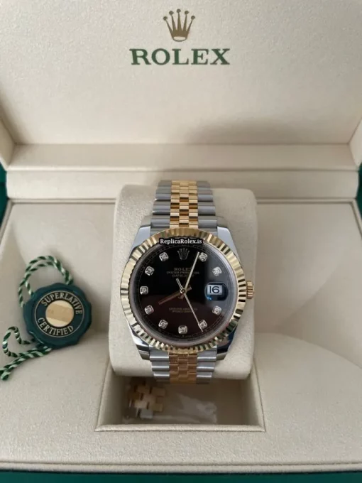 Defect Replica Rolex Datejust 126333-0006 Caliber 3235 Automatic Movement 41mm Gold/steel Case Mens/unisex Watch - Image 6