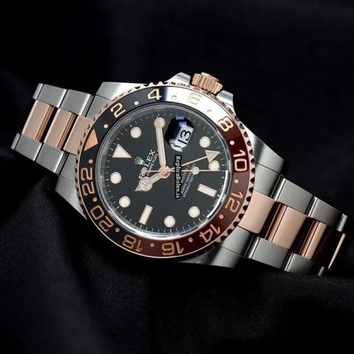 Discount Replica Rolex Gmt-master II 126711chnr Caliber 3285 Automatic Movement 40mm Gold/steel Case Watch - Image 3