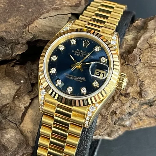 Durable Imitation Rolex Lady-datejust 69238 Automatic Movement 26mm Yellow Gold Case Watch