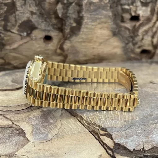 Durable Imitation Rolex Lady-datejust 69238 Automatic Movement 26mm Yellow Gold Case Watch - Image 5