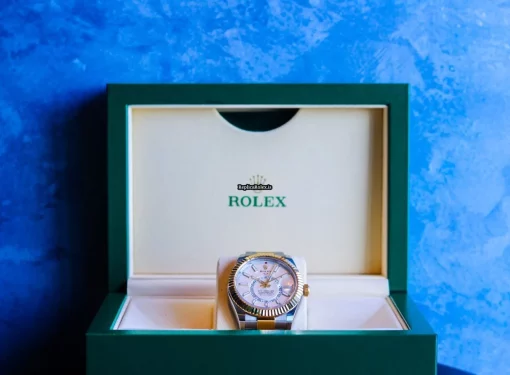 Discount Fake Rolex Sky-dweller 326933 Caliber 9001 Manual Winding Movement 42mm Gold/steel Case Mens/unisex Watch - Image 2