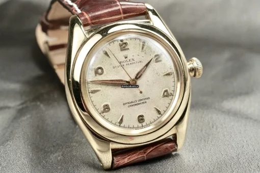 Stylish Replicas Rolex Bubble Back 3131 Caliber 630 Automatic Movement 32.2mmmm Rose Gold Case Mens/unisex Watch
