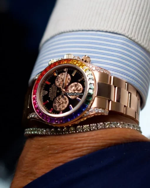 Perfect Replica Rolex Daytona 116505 Automatic Movement 40mm Rose Gold Case Watch - Image 2