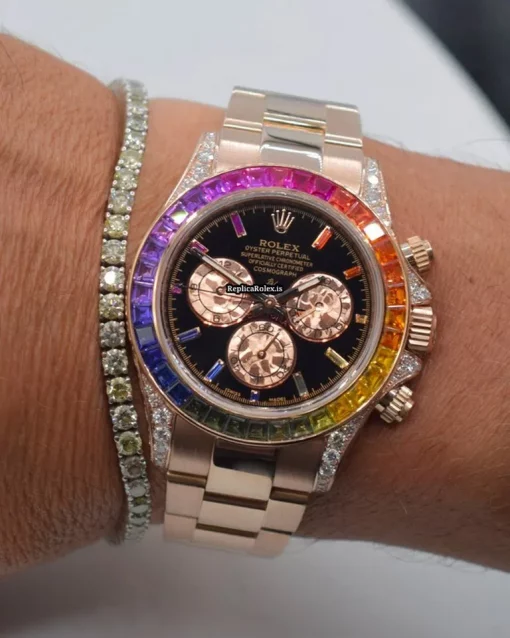 Perfect Replica Rolex Daytona 116505 Automatic Movement 40mm Rose Gold Case Watch - Image 3