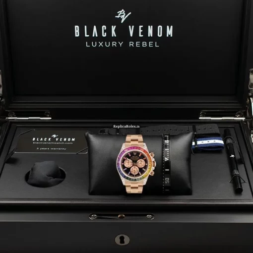 Perfect Replica Rolex Daytona 116505 Automatic Movement 40mm Rose Gold Case Watch - Image 6
