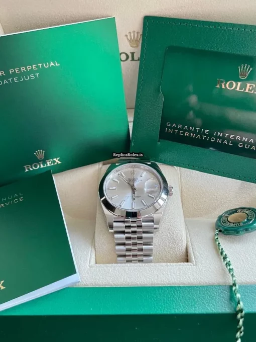 Well Made Fake Rolex Datejust 126300 Caliber 3235 Automatic Movement 41x48mm Steel Case Mens/unisex Watch - Image 5