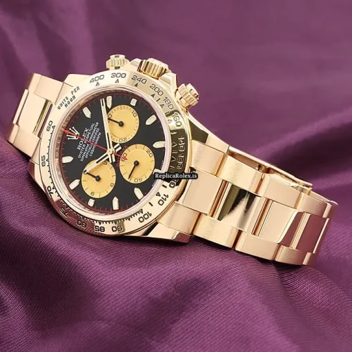 Swiss Replica Rolex Daytona 116508 Caliber 4130 Automatic Movement 40mm Yellow Gold Case Watch - Image 3