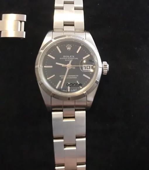 Quality Fake Rolex Oyster Perpetual Lady Date 69190 Caliber 2135 Automatic Movement 26mm Steel Case Womens Watch - Image 4