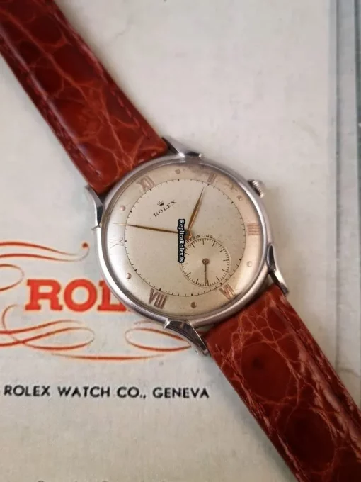 Fabulous Fake Rolex Oyster Precision 4498 Manual Winding Movement 35mm Steel Case Mens/unisex Watch - Image 3