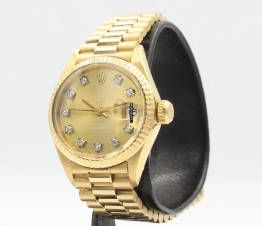 Lovely Fake Rolex Lady-datejust 6917 Caliber 2030 Automatic Movement 26mm Yellow Gold Case Womens Watch - Image 4