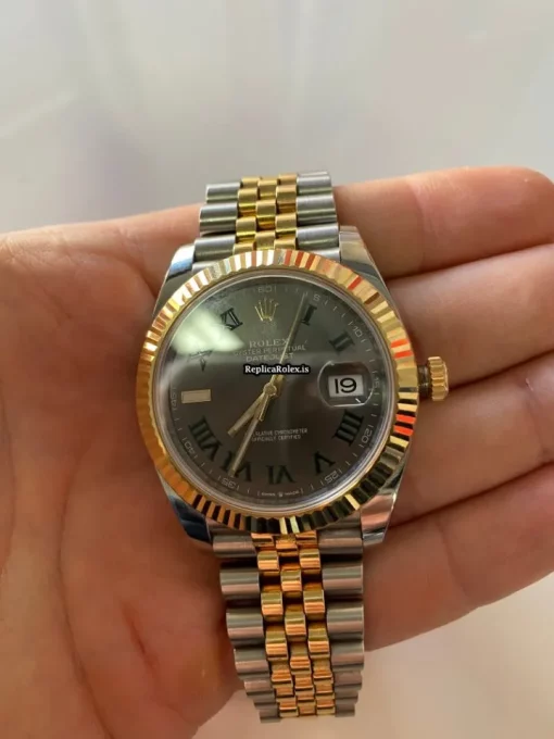 High-end Copy Rolex Datejust 126333 Caliber 3235 Automatic Movement 41mm Gold/steel Case Mens/unisex Watch - Image 7