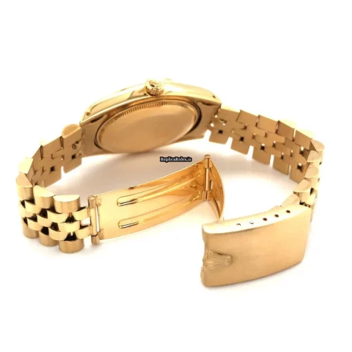 Distinctive Replica Rolex Oyster Perpetual Date 1503 Automatic Movement 34mm Yellow Gold Case Mens/unisex Watch - Image 7