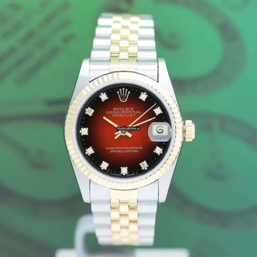 Lovely Knockoff Rolex Lady-datejust 68273 Caliber 2135 Automatic Movement 31x37mm Gold/steel Case Mens/unisex Watch - Image 3