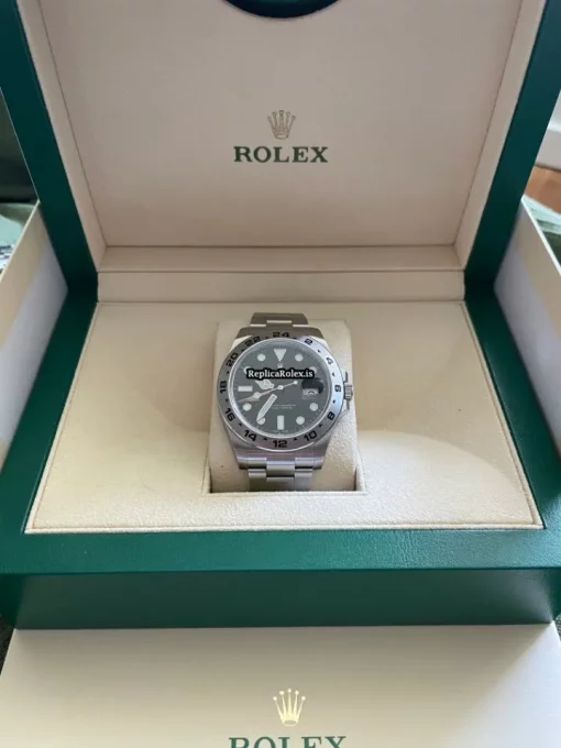 Luxury Copies Rolex Explorer II 216570 Caliber 3187 Automatic Movement 42mm Steel Case Mens/unisex Watch - Image 2