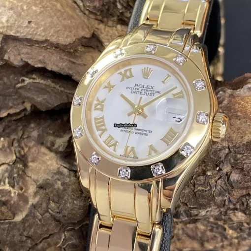 Cheap Replica Rolex Lady-datejust Pearlmaster 69318 Automatic Movement 28mm Yellow Gold Case Watch
