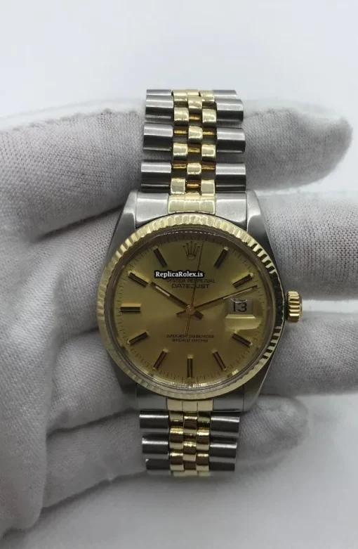 Superior Replica Rolex Datejust 16013 Caliber 3035 Automatic Movement 36mm Gold/steel Case Mens/unisex Watch - Image 2