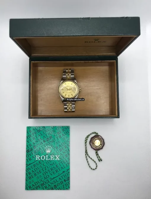 Superior Replica Rolex Datejust 16013 Caliber 3035 Automatic Movement 36mm Gold/steel Case Mens/unisex Watch - Image 9