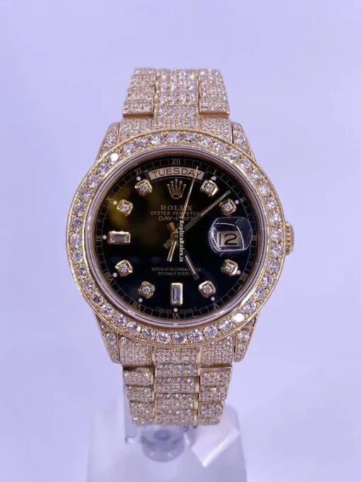 Lovely Replica Rolex Day-date 36 18038 Caliber 3055 Automatic Movement 36mm Yellow Gold Case Mens/unisex Watch