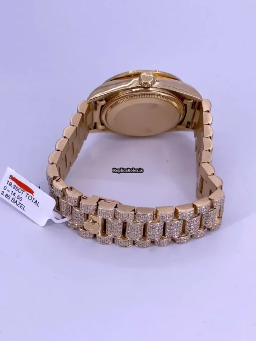 Lovely Replica Rolex Day-date 36 18038 Caliber 3055 Automatic Movement 36mm Yellow Gold Case Mens/unisex Watch - Image 6