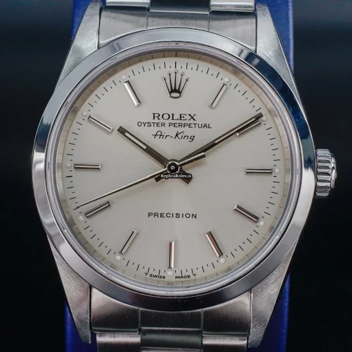 Excellent Fakes Rolex Air King Precision 14000 Caliber 3000 Automatic Movement 34mm Steel Case Mens/unisex Watch - Image 12