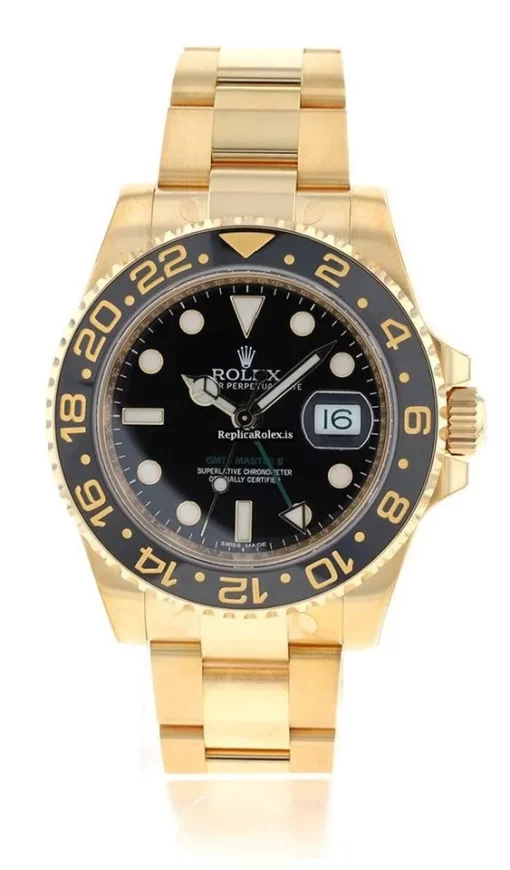 Superior Replica Rolex Gmt-master II 116718ln Automatic Movement 40mm Yellow Gold Case Mens/unisex Watch