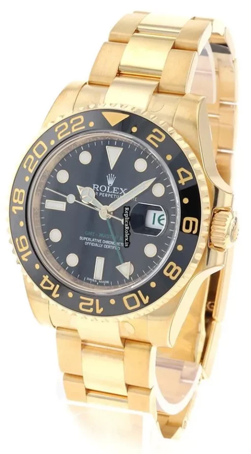 Superior Replica Rolex Gmt-master II 116718ln Automatic Movement 40mm Yellow Gold Case Mens/unisex Watch - Image 2