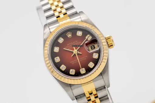 Suitable Replica Rolex Lady-datejust 69173 Caliber 2135 Automatic Movement 26mm Gold/steel Case Womens Watch