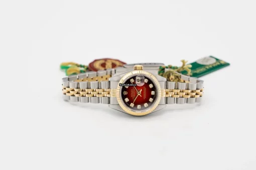 Suitable Replica Rolex Lady-datejust 69173 Caliber 2135 Automatic Movement 26mm Gold/steel Case Womens Watch - Image 5