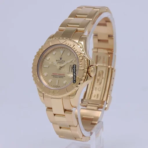 Stylish Replica Rolex Yacht-master 169628 Automatic Movement 29mm Gold/steel Case Watch - Image 2