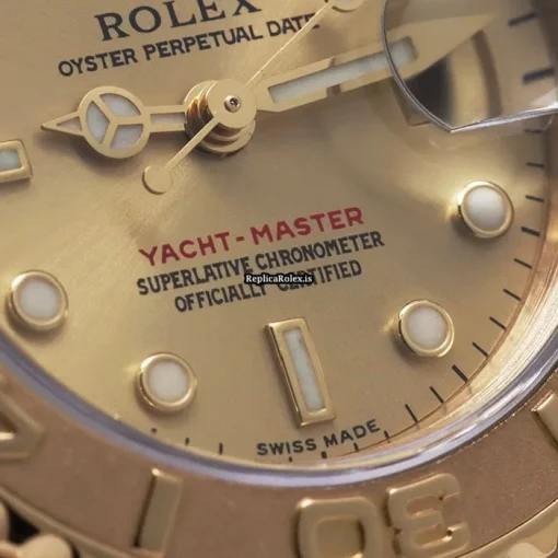 Stylish Replica Rolex Yacht-master 169628 Automatic Movement 29mm Gold/steel Case Watch - Image 9