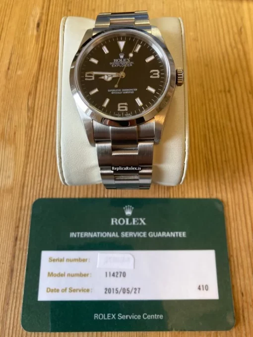 Fabulous Replica Rolex Explorer 114270 Caliber 3130 Automatic Movement 36mm Steel Case Mens/unisex Watch - Image 2