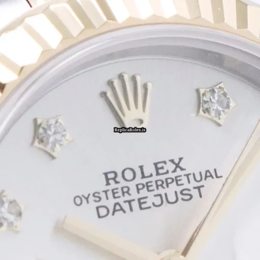 Cool Copy Rolex Lady-datejust 28 Caliber 2236 Automatic Movement 28mm Gold/steel Case Watch - Image 10