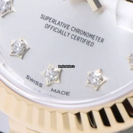 Cool Copy Rolex Lady-datejust 28 Caliber 2236 Automatic Movement 28mm Gold/steel Case Watch - Image 11